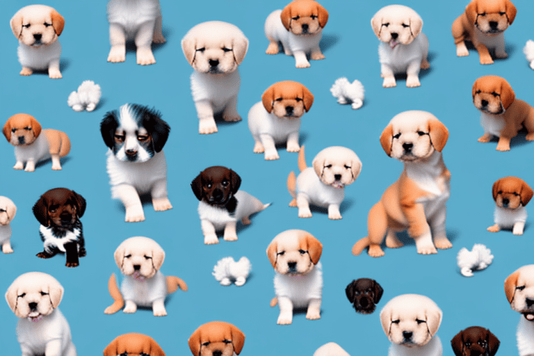 Several different breeds of puppies