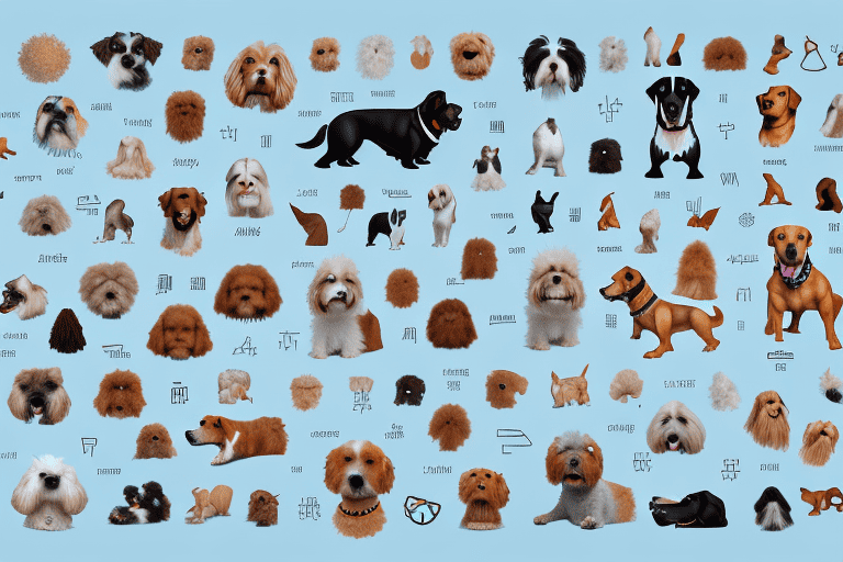 Various dog breeds of different sizes