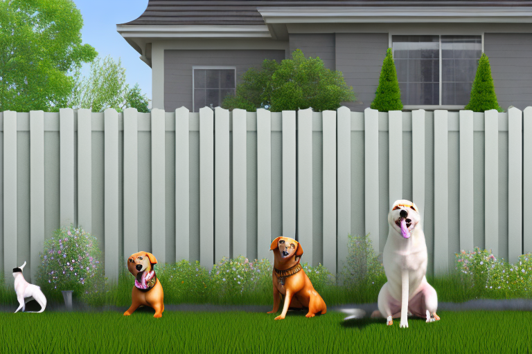 Several different types of backyard fences