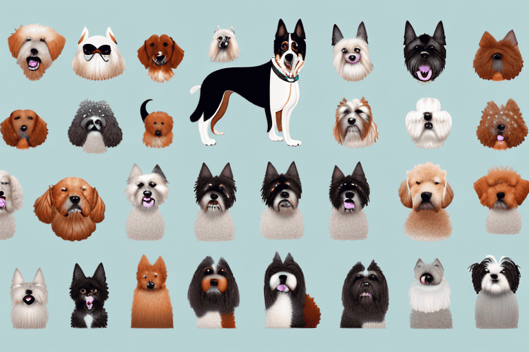 Various dog breeds with distinctive characteristics