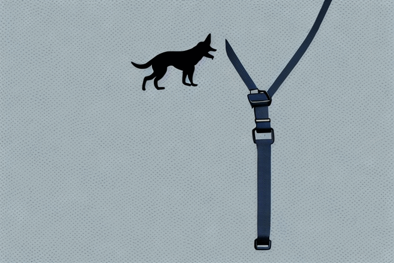 An s type sling dog harness in detail