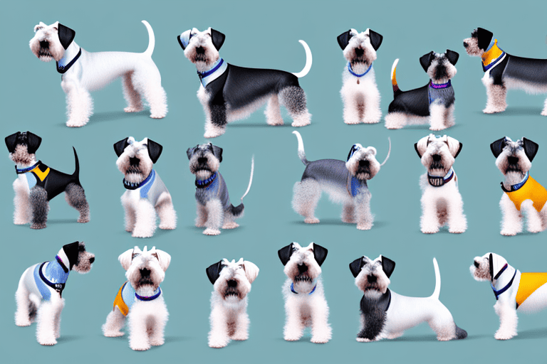 Different schnauzer type dog breeds