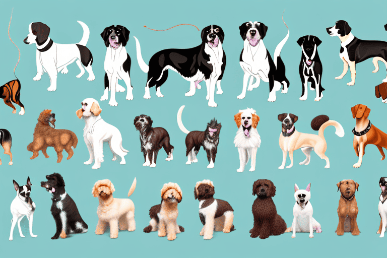 Various breeds of dogs