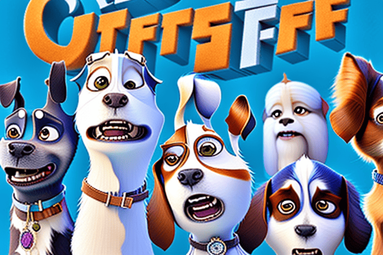 Various dogs depicted in the movie "the secret life of pets 2