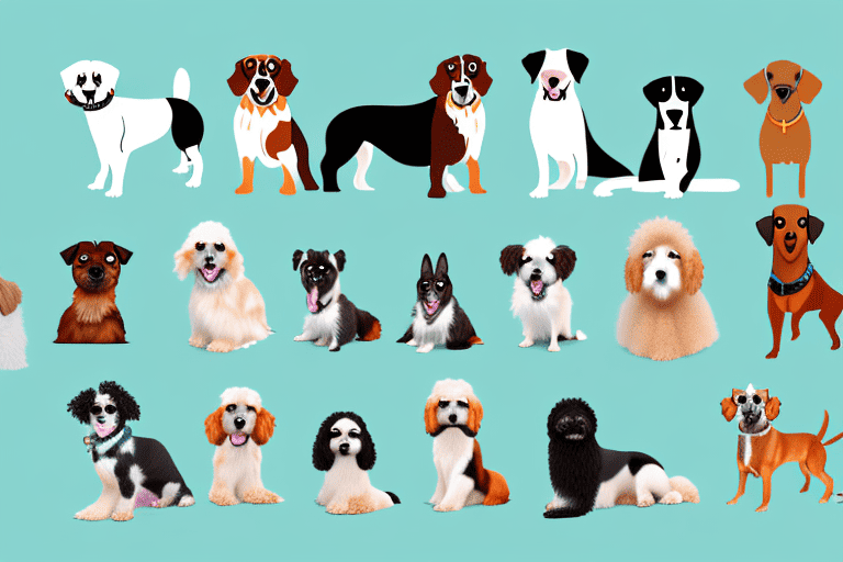 Various breeds of dogs