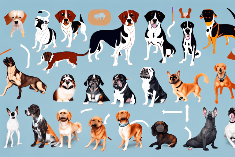 A diverse array of dog breeds