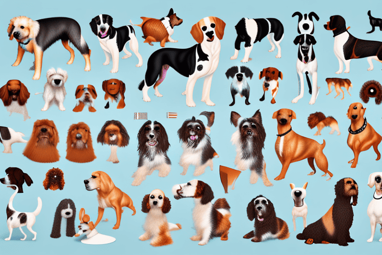 Various breeds of dogs