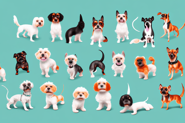 Various small dog breeds