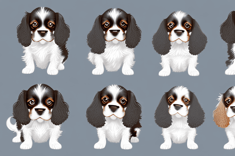 Several different types of small spaniel dogs