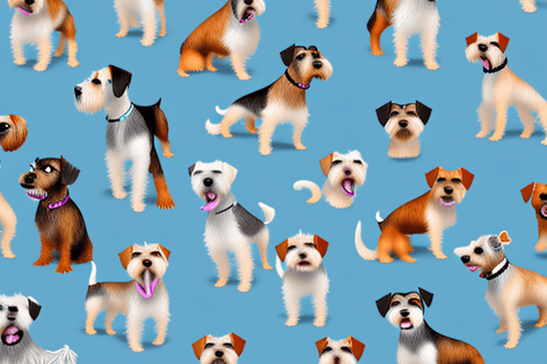 Several different types of terrier dogs