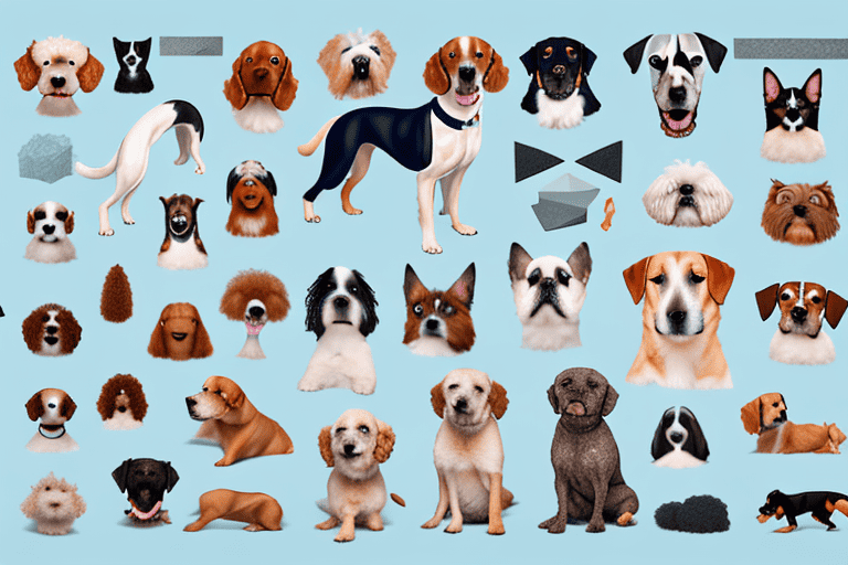 A variety of different dog breeds