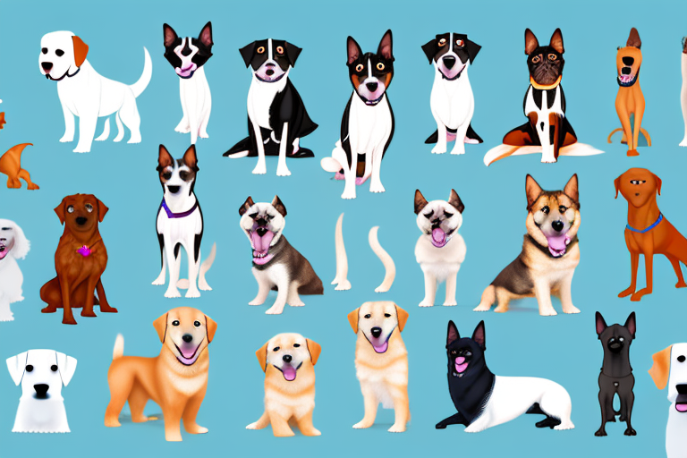 Different types of dogs in a veterinary setting