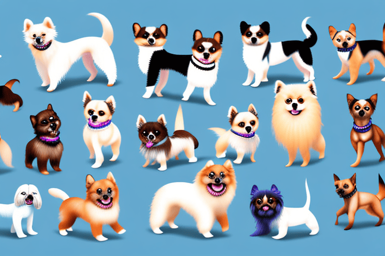 Various toy dog breeds