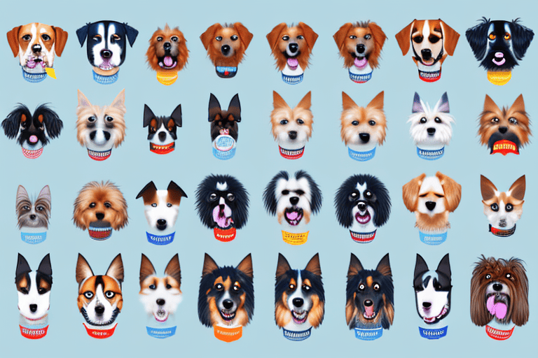 Various breeds of dogs