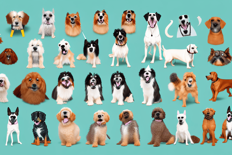 Various types of breed dogs