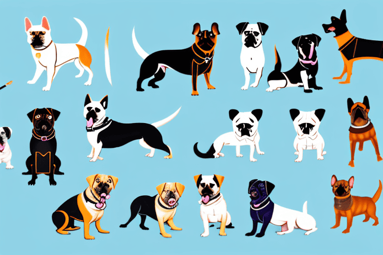 Several different popular dog breeds