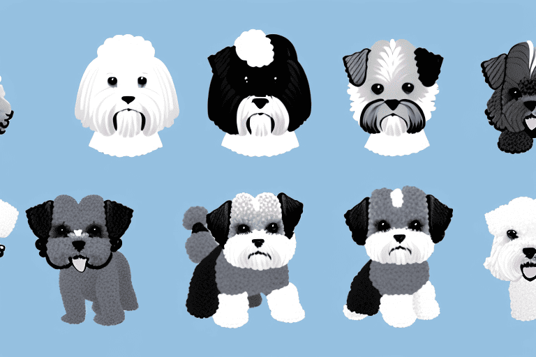 Various breeds of dogs showcasing different types of haircuts