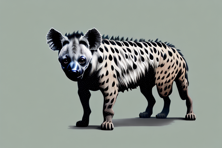 A hyena in a savannah setting