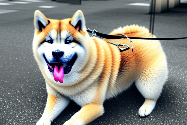 An akita dog