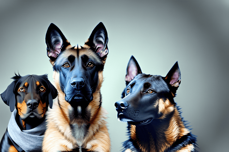 Several distinctive dog breeds