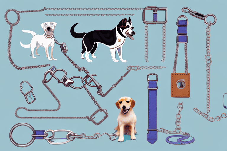 Various types of dog leashes