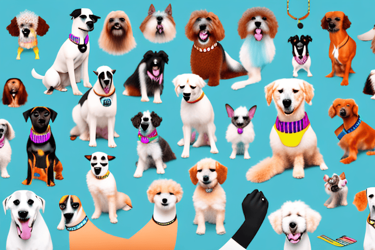 Various breeds of dogs