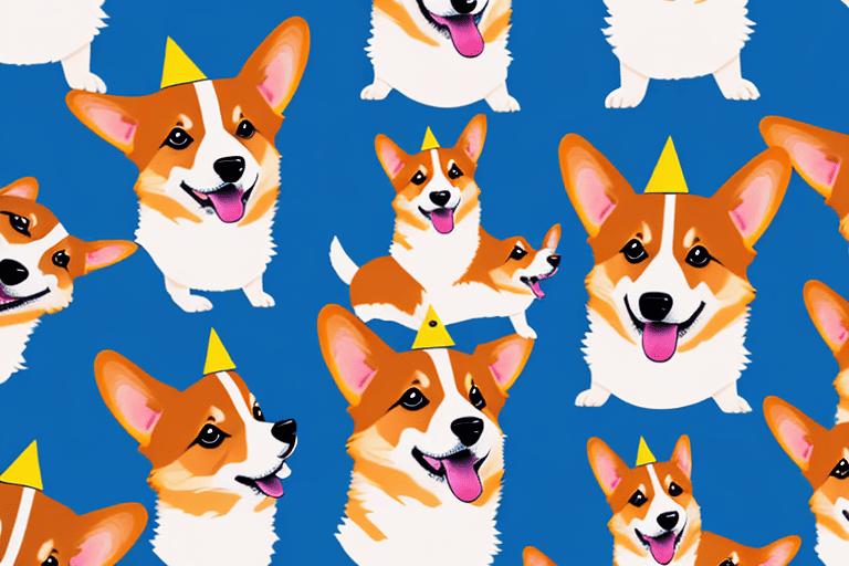 A few corgi dogs