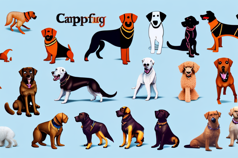 Various types of dogs like a labrador retriever