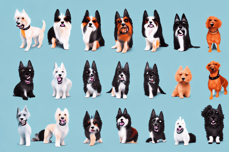 Several different toto dog breeds in various poses