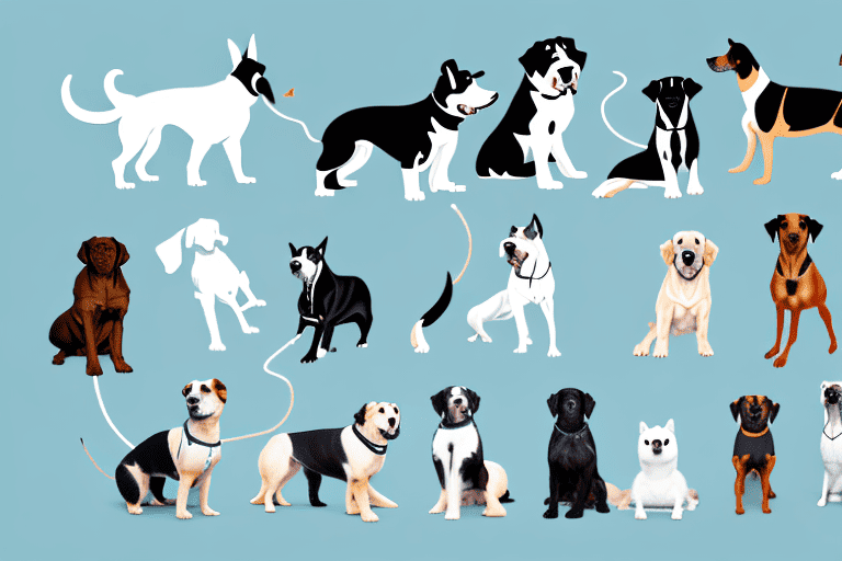 Various breeds of dogs demonstrating different training techniques such as agility