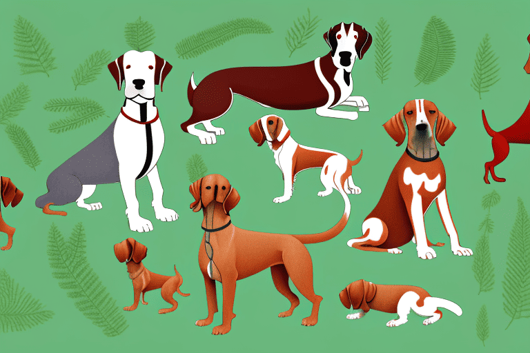 Various dog breeds mentioned in the book "where the red fern grows