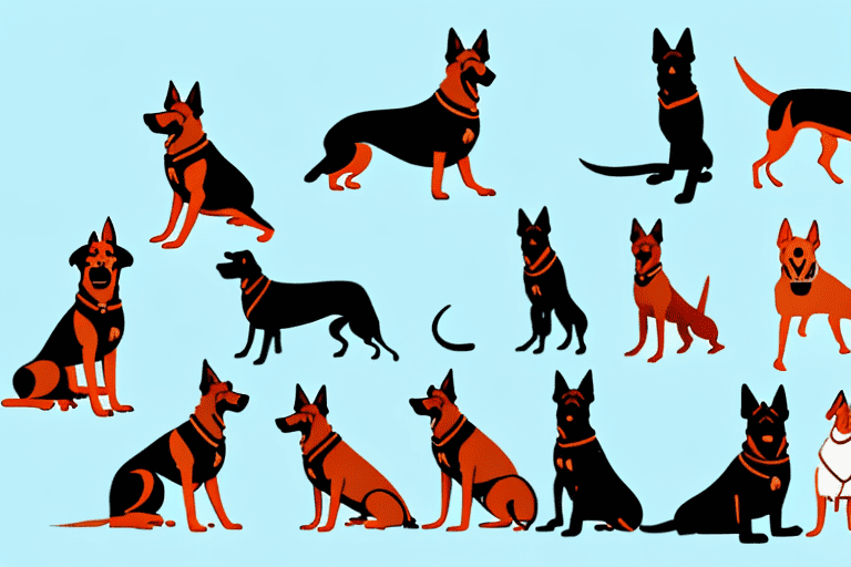 Several diverse types of guard dogs