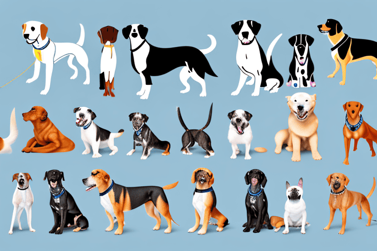 A variety of dog breeds