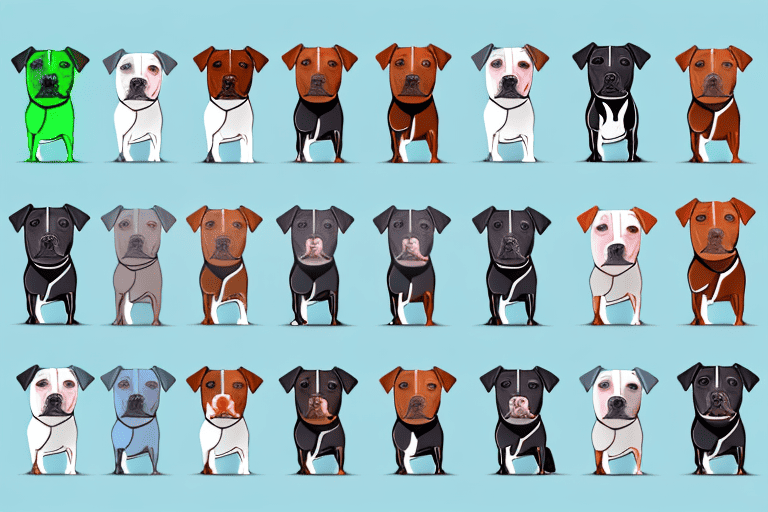 Various types of pitbull dogs in different poses