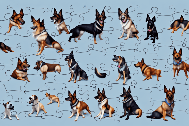 Various work dog breeds like german shepherds