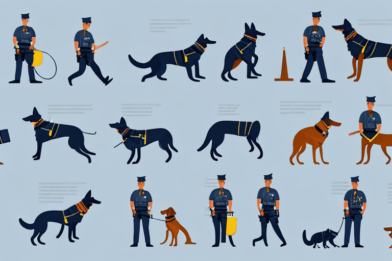 Various types of work dogs