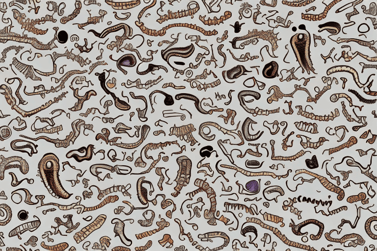 Several different types of worms