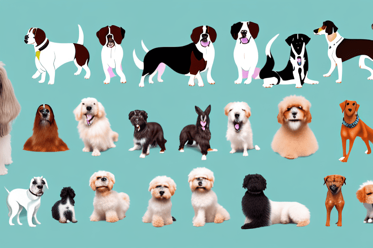 Various breeds of dogs