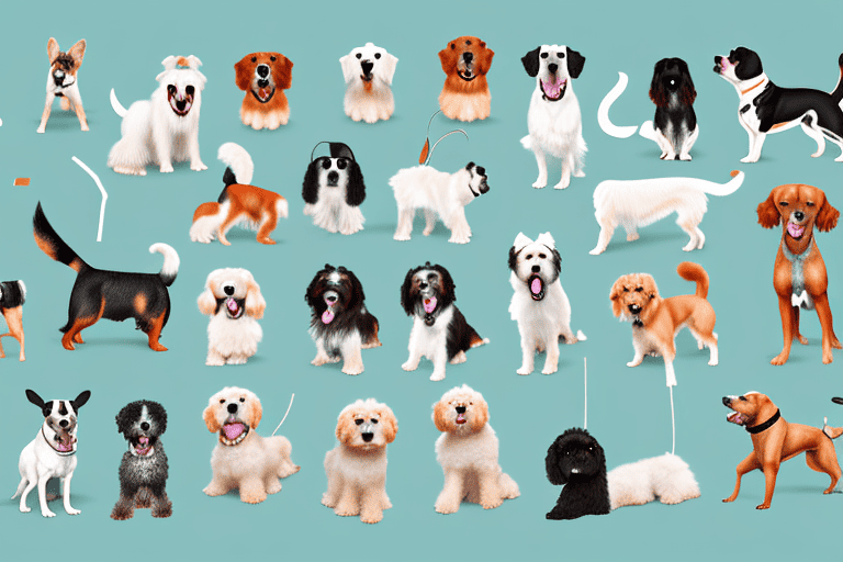 Various breeds of dogs