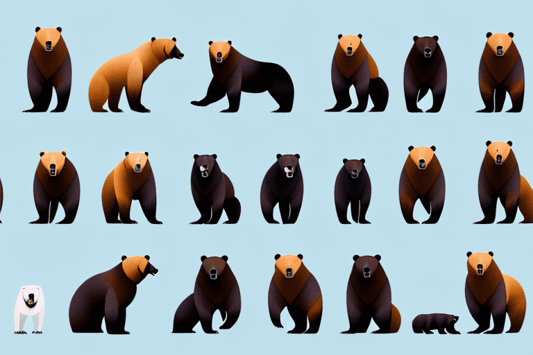 Various bear dog breeds in different poses