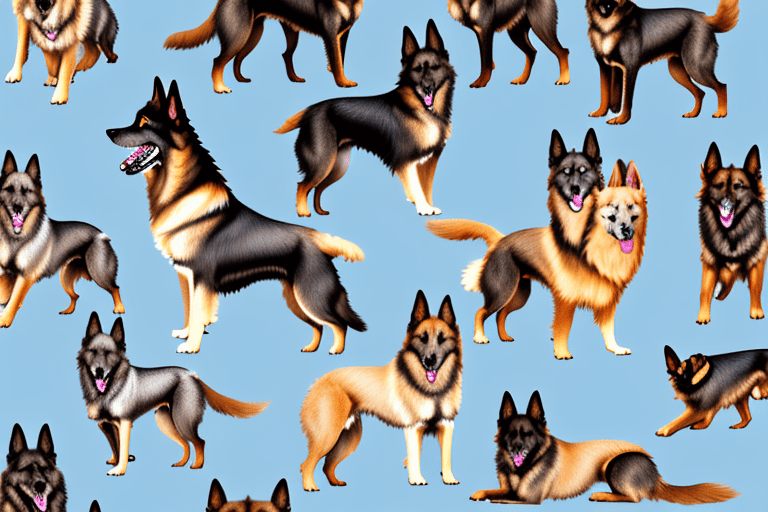 Several distinct breeds of belgian dogs