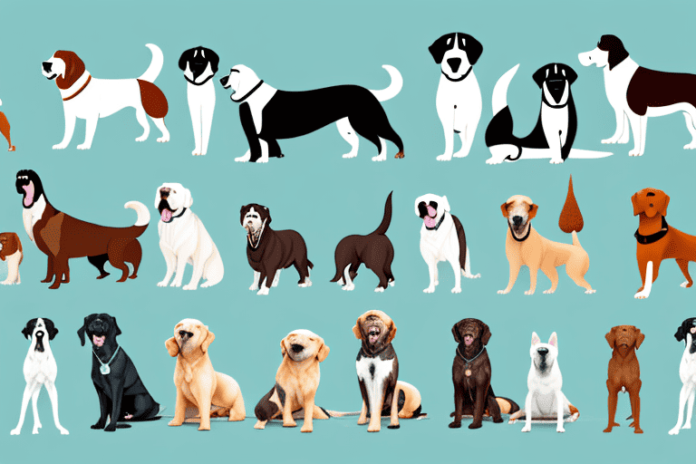 Several different types of large dog breeds