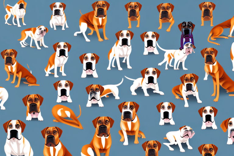 Several distinct types of boxer dogs showcasing their unique characteristics