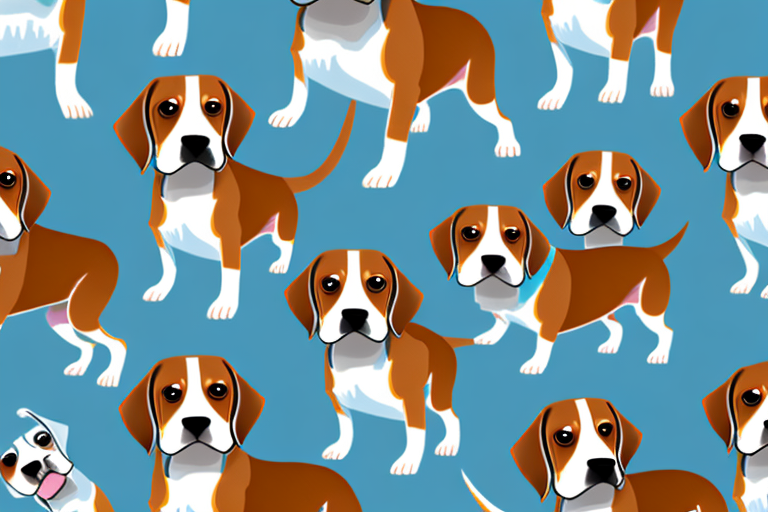 Several distinct types of beagle dogs showcasing their unique characteristics and color variations