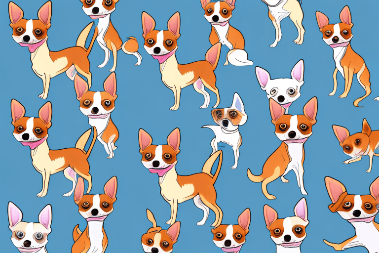 Several distinct types of chihuahua dogs