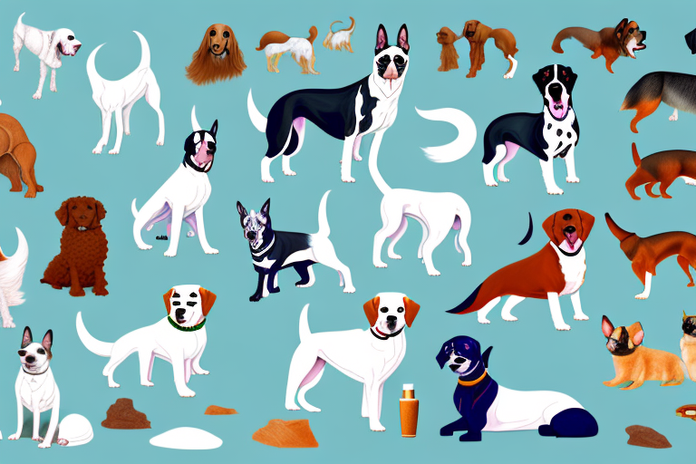 Several different types of dogs