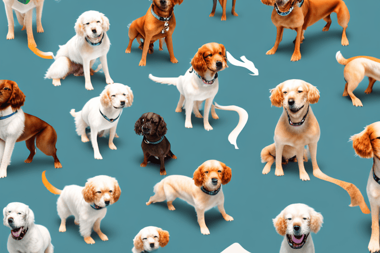 Several distinct breeds of cocker dogs