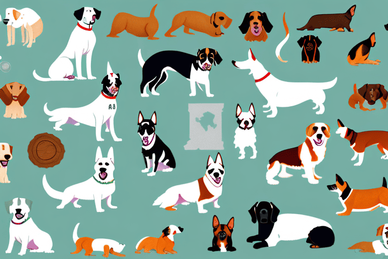 Various types of dogs