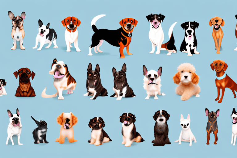 Several different types of adorable dog breeds