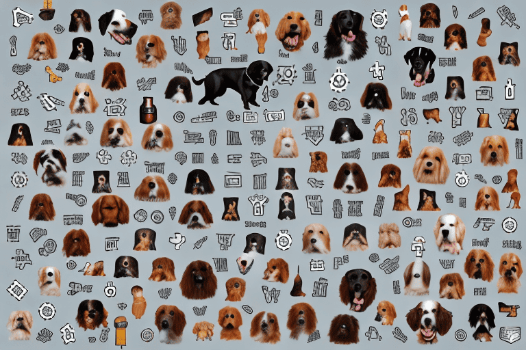 Various breeds of dogs